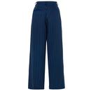 Costello Hell Bunny Pinstripe Wide Leg Trousers 