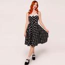 Domino Hell Bunny Retro 50s Polka Dot Flare Dress 
