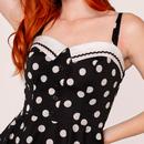 Domino Hell Bunny Retro 50s Polka Dot Flare Dress 