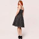 Domino Hell Bunny Retro 50s Polka Dot Flare Dress 