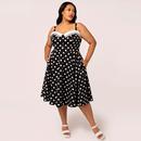 Domino Hell Bunny Retro 50s Polka Dot Flare Dress 