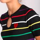Evangelista HELL BUNNY Retro 70s Knit Striped Top