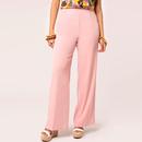 Giselle Hell Bunny Pink Wide Leg 50s Trousers 