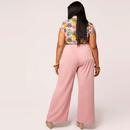 Giselle Hell Bunny Pink Wide Leg 50s Trousers 