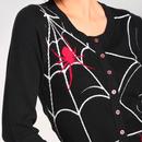 In A Web HELL BUNNY Spooky Spiders Black Cardigan