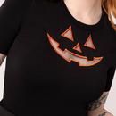 Jack-O-Lantern Hell Bunny Pumpkin Cut Out T-Shirt 