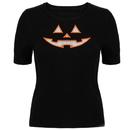 Jack-O-Lantern Hell Bunny Pumpkin Cut Out T-Shirt 