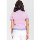 Lollie HELL BUNNY Retro Knitted Keyhole Polo Top