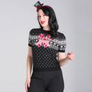 Natalie HELL BUNNY Christmas Candy Cane Knit Top