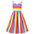 Hell Bunny Over The Rainbow Retro 50s Dress