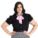 HELL BUNNY Pokerface Retro 60s Mod Blouse Top