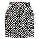 HELL BUNNY Pokerface Retro 60s Mod Mini Skirt