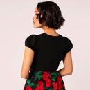 Priscilla Hell Bunny 50s Bolero Style Tie-Neck Top