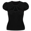 Hell Bunny Retro 50s Priscilla Bolero Top in Black H60361