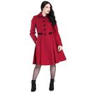 Olivia HELL BUNNY Vintage 1950s Bow Coat Red