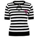 Hell Bunny x Smiley Originals Robbie Striped Top in Black/White