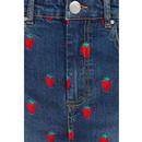 Strawberry HELL BUNNY Retro High Waist Denim Jeans