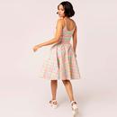 Suzon Hell Bunny Rainbow Gingham Retro 50s Dress
