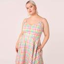 Suzon Hell Bunny Rainbow Gingham Retro 50s Dress