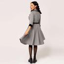 Teddy Hell Bunny Retro Houndstooth Flared Dress