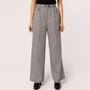 Teddy Hell Bunny Houndstooth Wide Leg Trousers