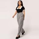 Teddy Hell Bunny Houndstooth Wide Leg Trousers