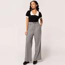 Teddy Hell Bunny Houndstooth Wide Leg Trousers