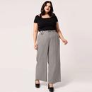 Teddy Hell Bunny Houndstooth Wide Leg Trousers