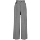 Teddy Hell Bunny Houndstooth Wide Leg Trousers