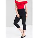 Hell Bunny 1960s style Cropped Capri Trousers in Black