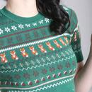 Vixey Hell Bunny Retro Fox Fair Isle Knit Jumper G