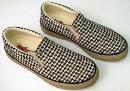 Sixties Mod Retro houndstooth slip on trainers 70s