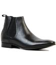 IKON Lucas 1960s Mod Smooth Leather Chelsea Boots