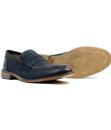 Marner IKON Retro Mod Navy Leather Penny Loafers