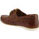 Orlando IKON Retro Mod Leather Boat Shoes (Tan)