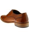 Toby IKON Men's Retro Mod Toe Cap Oxford Shoes TAN