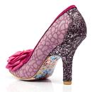 Ascot IRREGULAR CHOICE Glitter Floral Heels Pink