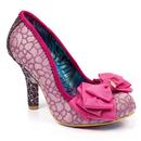 Ascot IRREGULAR CHOICE Glitter Floral Heels Pink