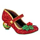 Irregular Choice Belle of the Bauble Red Glitter Christmas Mary Jane Heels 4652-04A
