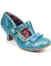 irregular choice lazy river 50s glitter heels blue