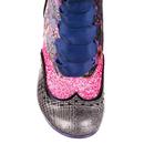 Chimney Smoke Irregular Choice Heel Boots BLUE