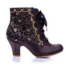 IRREGULAR CHOICE Chinese Whispers Glitter Heel Boots B