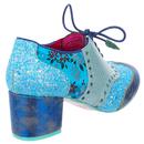 Clara Bow IRREGULAR CHOICE Retro Brogue Heels BLUE