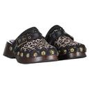 Clever Clog Irregular Choice Retro Clogs in Black