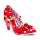 Irregular Choice Crystal Pips Retro Polka Dot Heels in Red