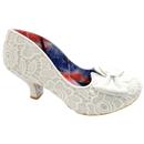 Irregular Choice Dazzle Razzle Retro Floral Lace Shimmering Wedding shoes in Cream
