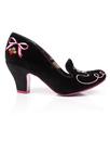 Fuzzy Peg IRREGULAR CHOICE Kitty Shoes in Black