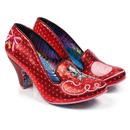 Fuzzy Peg IRREGULAR CHOICE Kitty Shoes in Red