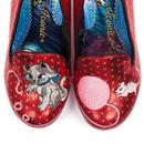 Fuzzy Peg IRREGULAR CHOICE Kitty Shoes in Red