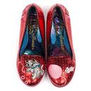 Fuzzy Peg IRREGULAR CHOICE Kitty Shoes in Red